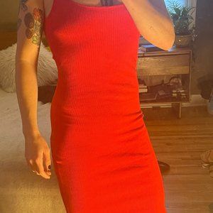 Red Bodycon Maxi Dress
